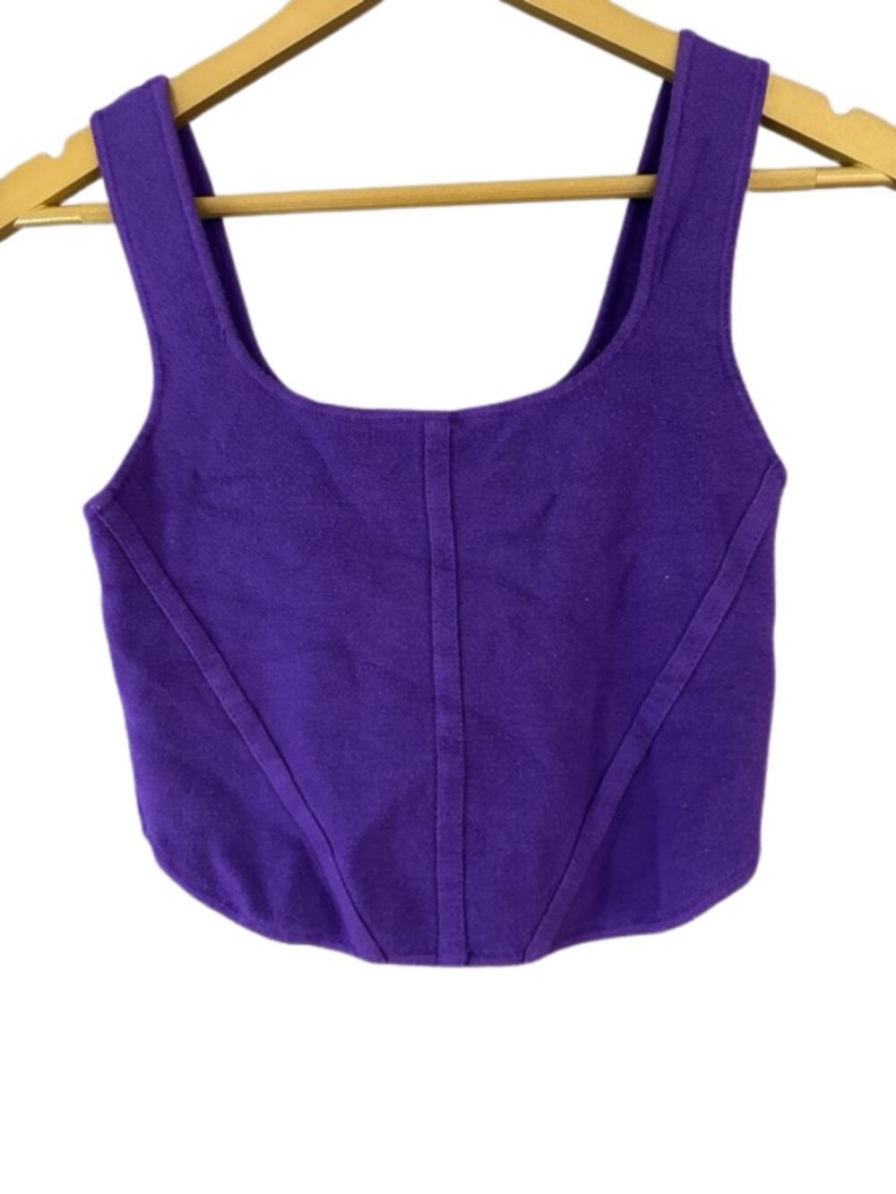 House of Harlow 1960 Purple Corset Crop Top Luxe Essentials Tank